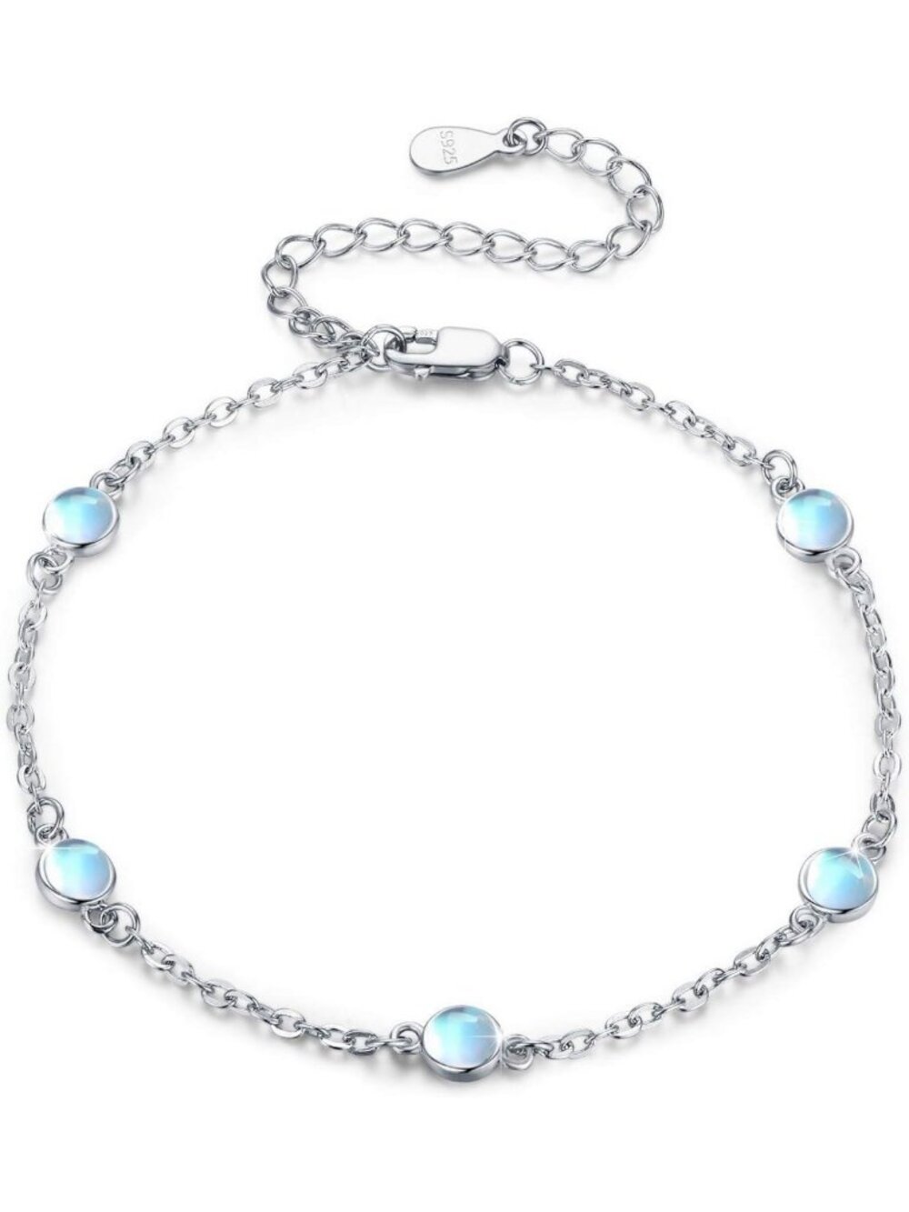 Elegant Moonstone Bracelet for Women | Sterling Silver Jewelry Gift